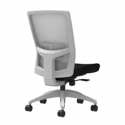 Union & Scale Workplace2.0™ Fabric Task Chair, Black, Adjustable Lumbar, Armless, Synchro-Tilt W/ Seat Slide Control (53503)