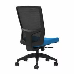 Union & Scale Workplace2.0™ Fabric Task Chair, Cobalt, Integrated Lumbar, Armless, Synchro-Tilt W/ Seat Slide Control (53618)