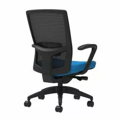 Union & Scale Workplace2.0™ Fabric Task Chair, Cobalt, Adjustable Lumbar, Fixed Arms, Advanced Synchro-Tilt Seat Control (53665)