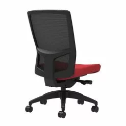 Union & Scale Workplace2.0™ Fabric Task Chair, Cherry, Integrated Lumbar, Armless, Advanced Synchro-Tilt Seat Control (53652)