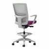 Union & Scale Workplace2.0™ Fabric Stool, Amethyst, Adjustable Lumbar, Fixed Arms, Synchro-Tilt Seat Control (53784)