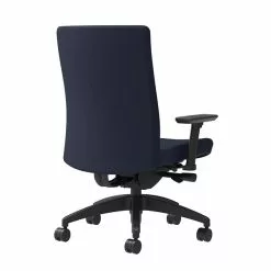 Union & Scale Workplace2.0™ Task Chair Upholstered 2D, Adjustable Arms, Navy Fabric, Synchro Tilt Seat Slide (54179)