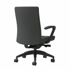 Union & Scale Workplace2.0™ Task Chair Upholstered, Fixed Arms, Iron Ore Fabric, Synchro Tilt Seat Slide (54188)