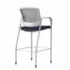 Union & Scale Workplace2.0™ Bistro Height Stool Fog Mesh, Fixed Arms, Navy Fabric (54253)