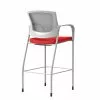 Union & Scale Workplace2.0™ Bistro Height Stool Fog Mesh, Fixed Arms, Ruby Fabric (54254)