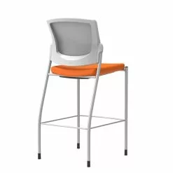 Union & Scale Workplace2.0™ Bistro Height Stool Fog Mesh, Armless, Apricot Fabric (54256)