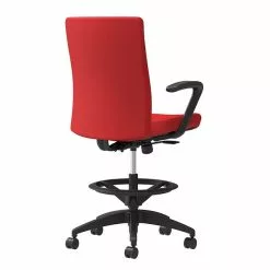 Union & Scale Workplace2.0™ Stool Upholstered, Fixed Arms, Ruby Fabric, Limited Synchro Tilt (54224)