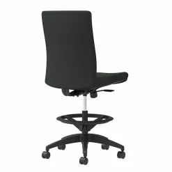 Union & Scale Workplace2.0™ Stool Upholstered, Armless, Iron Ore Fabric, Limited Synchro Tilt (54232)
