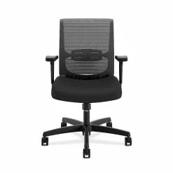 HON® HON Convergence Mesh Back Fabric Task Chair, Black (HONCMS1AACCF10)