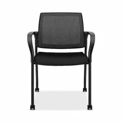HON® HON Ignition Ilira-Stretch Mesh Multi-Purpose Stacking Chair, Black (HONIS107IMCU10)