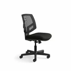 HON® HON Volt Mesh Back Leather Task Chair, Black (HON5713SB11T)