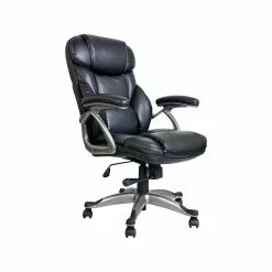Quill Brand® Osgood High-Back Bonded Leather Manager Chair, Black (21076) -Office Chairs Sale sp41816829 s7