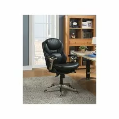 Serta Back In Motion Leather Executive Chair, Black (CHR200006) -Office Chairs Sale sp42126365 s7