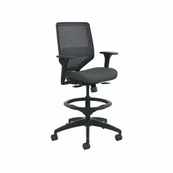 HON® HON Solve Ilira-Stretch Mesh Back Fabric Computer Stool, Ink (HSLVSMM.Y1.A.H.IM.COMP10.BL.SB.T)