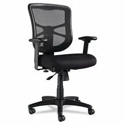 Alera™ Alera Elusion Series Mesh Back Fabric Computer And Desk Chair, Black (ALEEL41ME10B)
