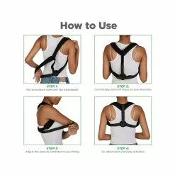 Mind Reader Mesh Posture Aid Support, One Size (BACKPOS-BLK)