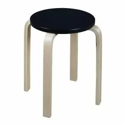 Niche Mia Bentwood Stool, Natural/Black (2010NTBK)