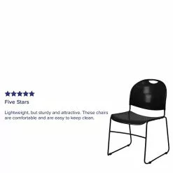 Flash Furniture HERCULES™ Plastic Ultra Compact Stack Chair, Black [RUT188BKCHR] -Office Chairs Sale sp80658106 s7