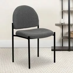 Flash Furniture Fabric Stackable Steel Side Chairs (BT5151GY)