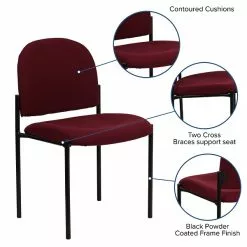 Flash Furniture Fabric Stackable Steel Side Chairs (BT5151BY) -Office Chairs Sale sp80658880 s7