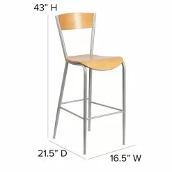 Flash Furniture Invincible Series Traditional Wood Restaurant Barstool, Natural (XUDG60218B) 11 Flash Furniture Invincible Series Traditional Wood Restaurant Barstool, Natural (XUDG60218B) -Office Chairs Sale sp81615717 s7