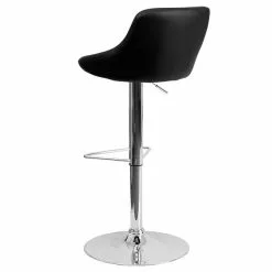Flash Furniture Contemporary Vinyl Adjustable Height Barstool With Back, Black (CH82028MODBK) -Office Chairs Sale sp82711793 s7
