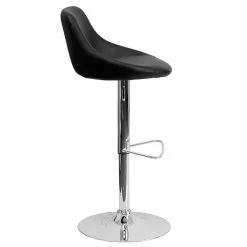 Flash Furniture Contemporary Vinyl Adjustable Height Barstool With Back, Black (CH82028MODBK) -Office Chairs Sale sp82711794 s7