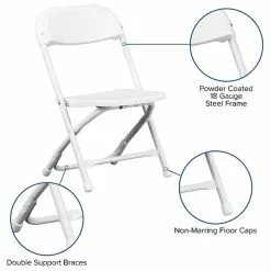 Flash Furniture Kids Plastic Armless Folding Chair, White, 10/Pack (10YKIDWH) -Office Chairs Sale sp88869732 s7