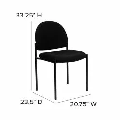 Flash Furniture Fabric Stackable Steel Side Chairs (BT5151BK) -Office Chairs Sale sp88869740 s7