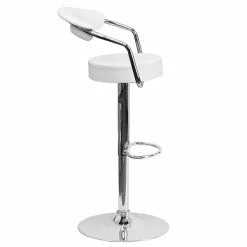 Flash Furniture Contemporary Vinyl Adjustable Height Barstool With Back, White (CHTC31060WH) -Office Chairs Sale sp89548246 s7