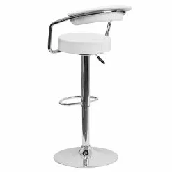 Flash Furniture Contemporary Vinyl Adjustable Height Barstool With Back, White (CHTC31060WH) -Office Chairs Sale sp89548329 s7
