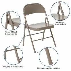 Flash Furniture HERCULES Series Metal Folding Chair, 4/Pk (4BDF002GY) -Office Chairs Sale sp89555729 s7