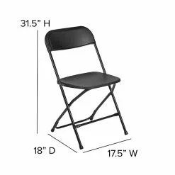 Flash Furniture HERCULES Series Plastic Banquet/Reception Chair, Black, 2/Pack (2LEL3BLACK) -Office Chairs Sale sp89555747 s7