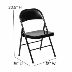 Flash Furniture HERCULES Series Metal Folding Chair, 4/Pk (4BDF002BK) -Office Chairs Sale sp89555822 s7
