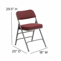 Flash Furniture HERCULES Series Fabric Folding Chair, Burgundy, 2/Pack (2AWMC320AFBG) -Office Chairs Sale sp89555836 s7