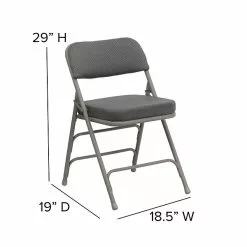Flash Furniture HERCULES Series Fabric Folding Chair, Gray, 2/Pack (2HAMC320AFGRY) -Office Chairs Sale sp89555856 s7